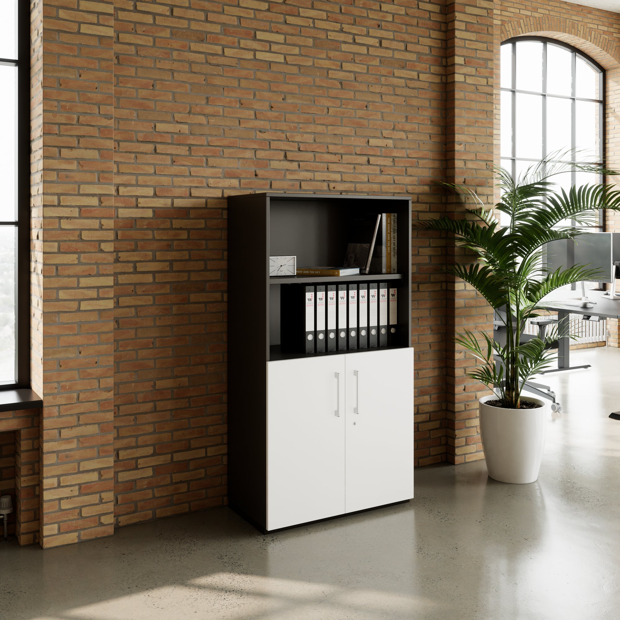 PRO Combine cabinet | 4 Oh, 800 x 1510 mm, graphite / white - 14 Main Image