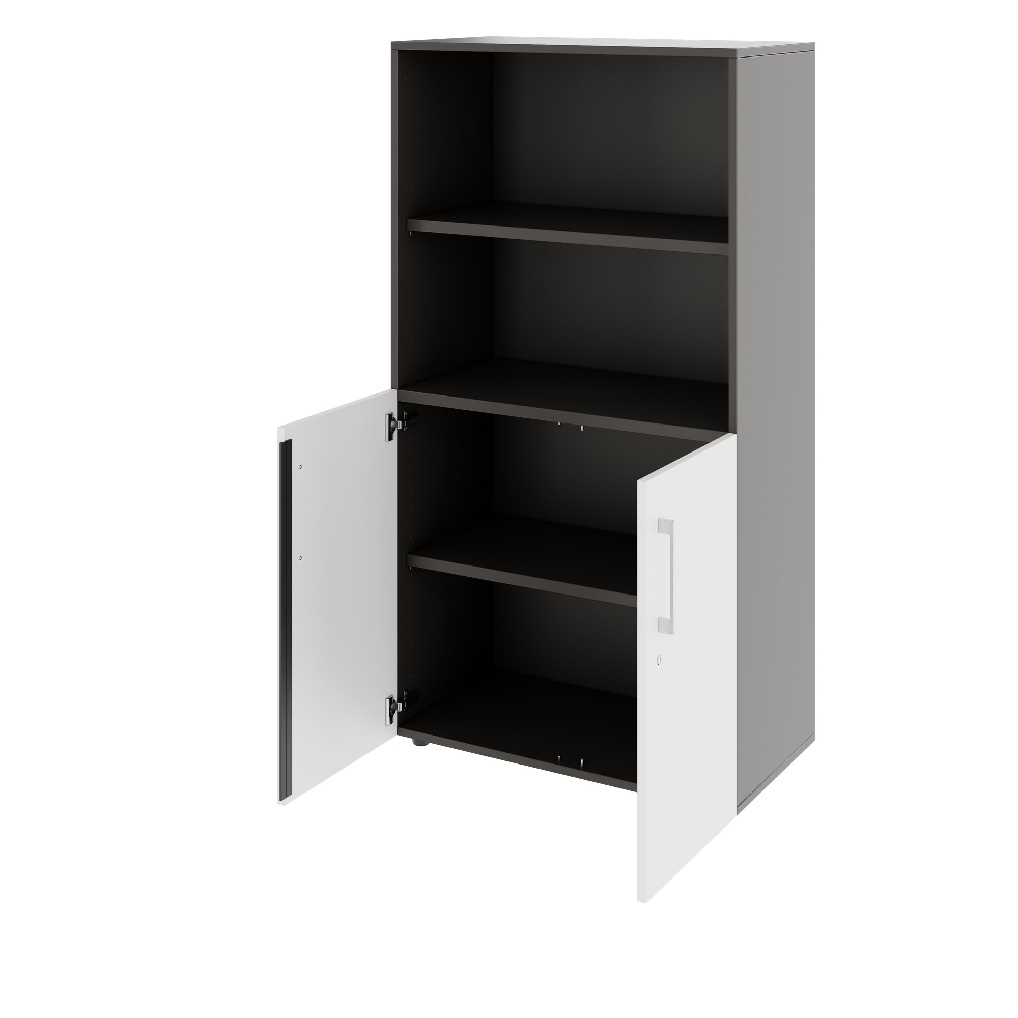 PRO Combine cabinet | 4 Oh, 800 x 1510 mm, graphite / white - 4 Main Image