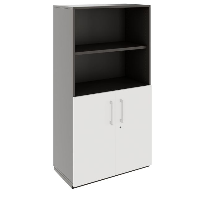 PRO Kombischrank | 4 OH, 800 x 1510 mm, Graphit / Weiß