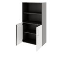 PRO Combine cabinet | 4 Oh, 800 x 1510 mm, graphite / white - 4 Thumbnail Image