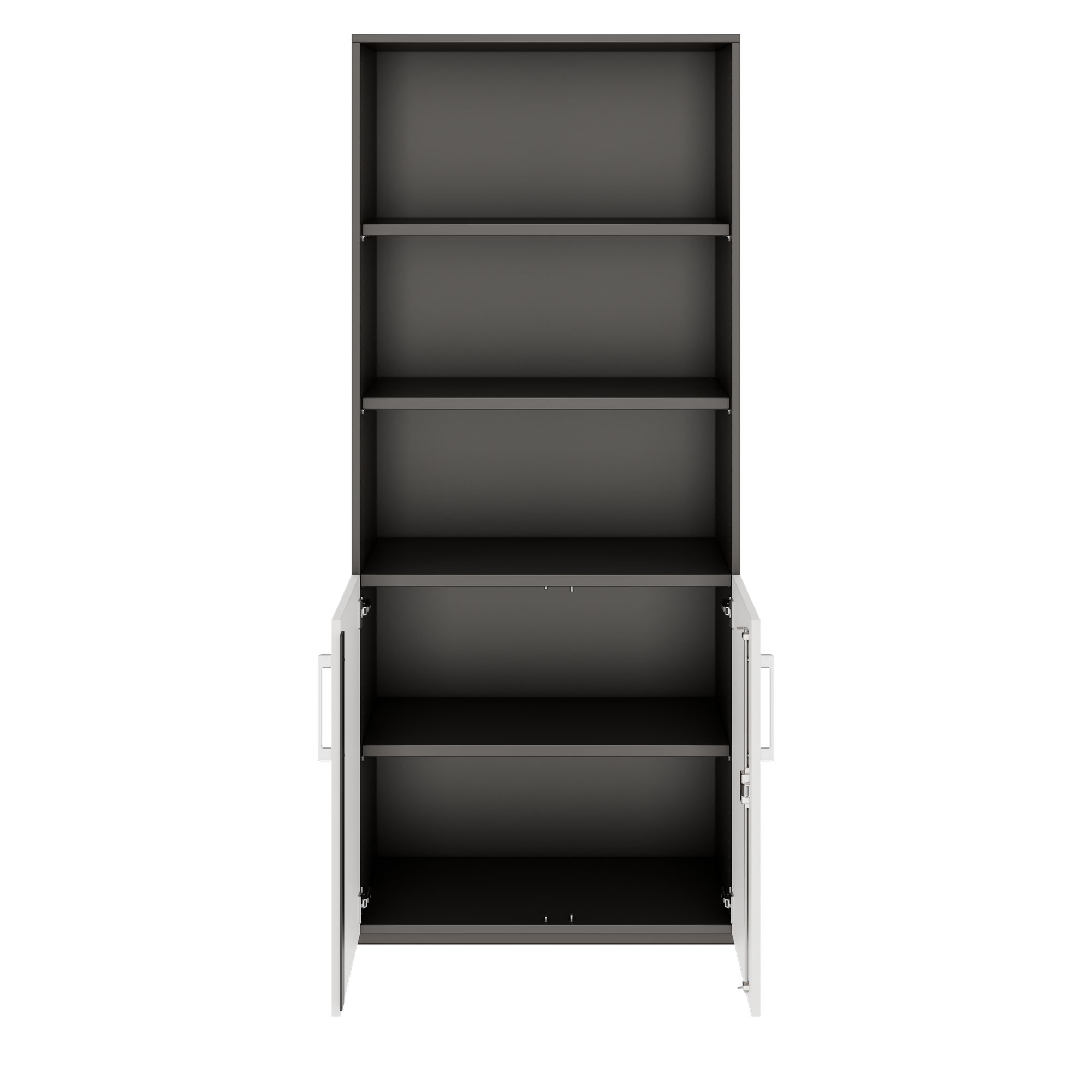 PRO Combine cabinet | 5 Oh, 800 x 1880 mm, graphite / white - 3 Main Image