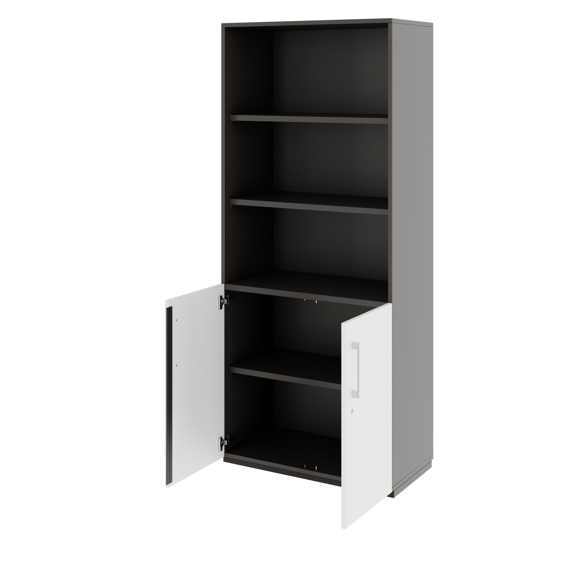 PRO Combine cabinet | 5 Oh, 800 x 1880 mm, graphite / white - 4 Main Image