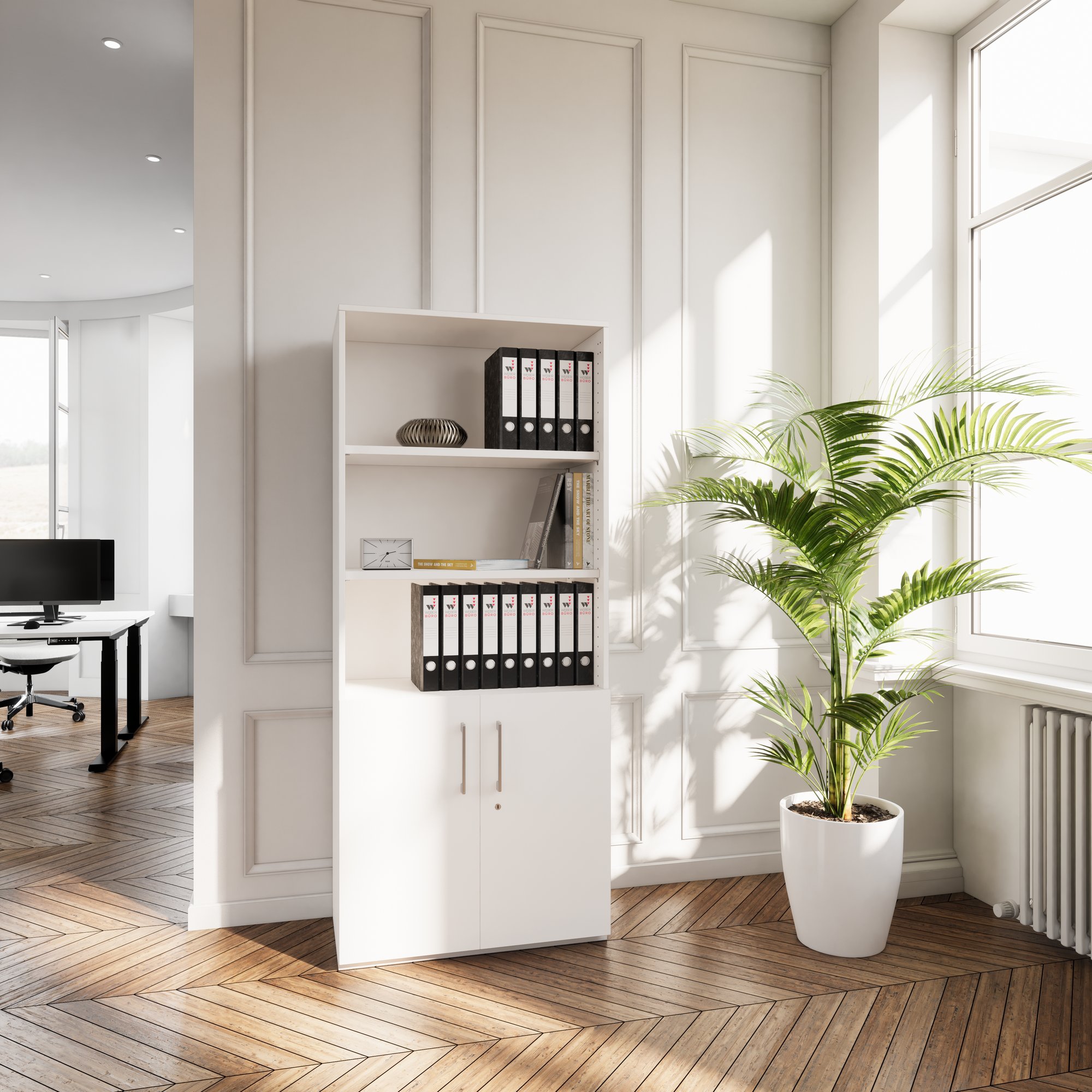 PRO Combination cabinet | 5 U, 800 x 1880 mm, white - 14 Main Image