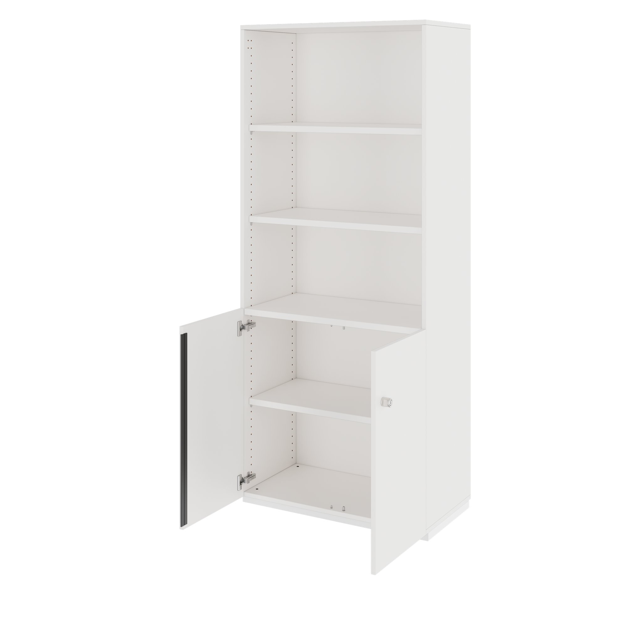 PRO Combination cabinet | 5 U, 800 x 1880 mm, white - 4 Main Image