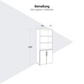 PRO Combination cabinet | 5 U, 800 x 1880 mm, white - 13 Thumbnail Image