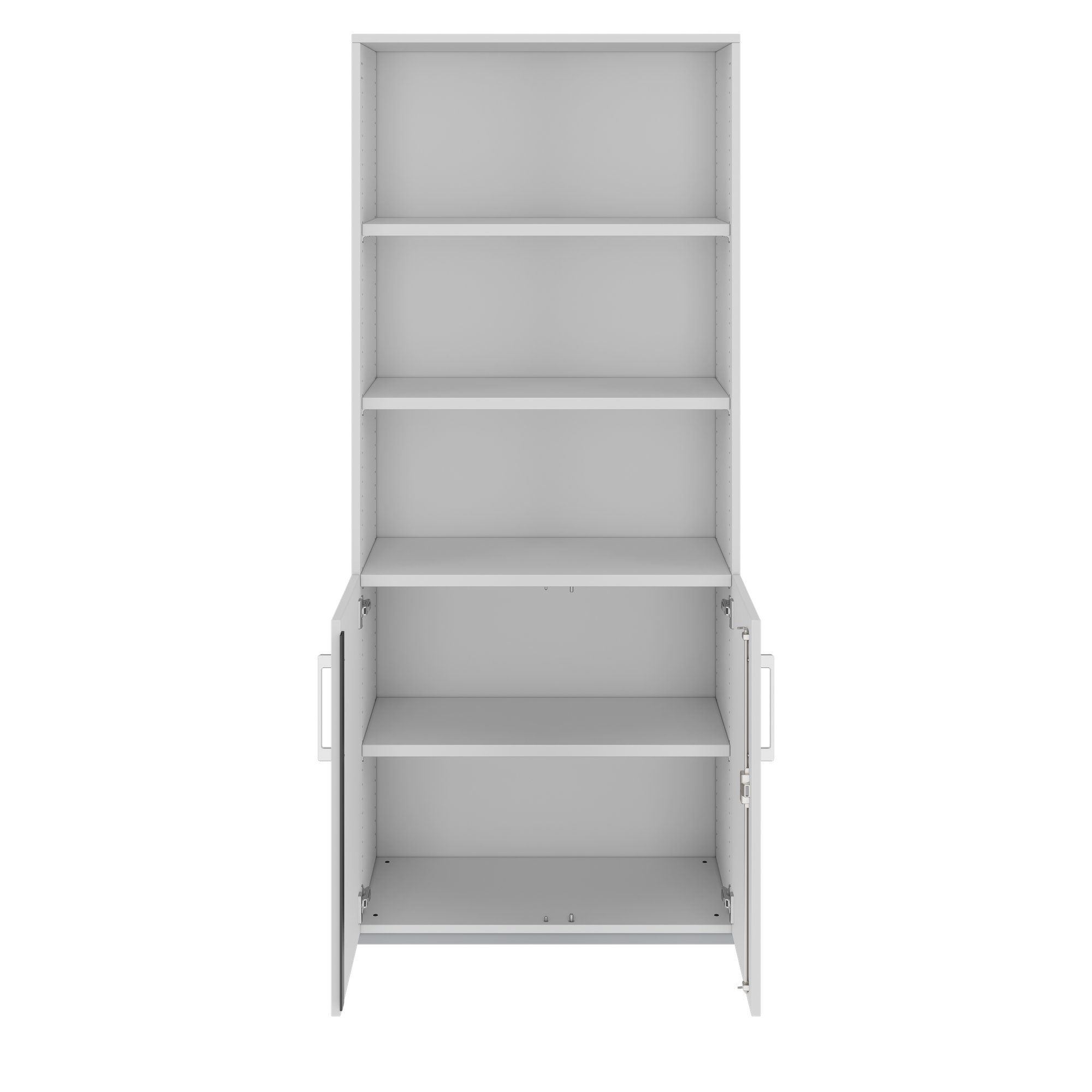 PRO combination cabinet | 5 OH, 800 x 1880 mm, gray - 3 Main Image