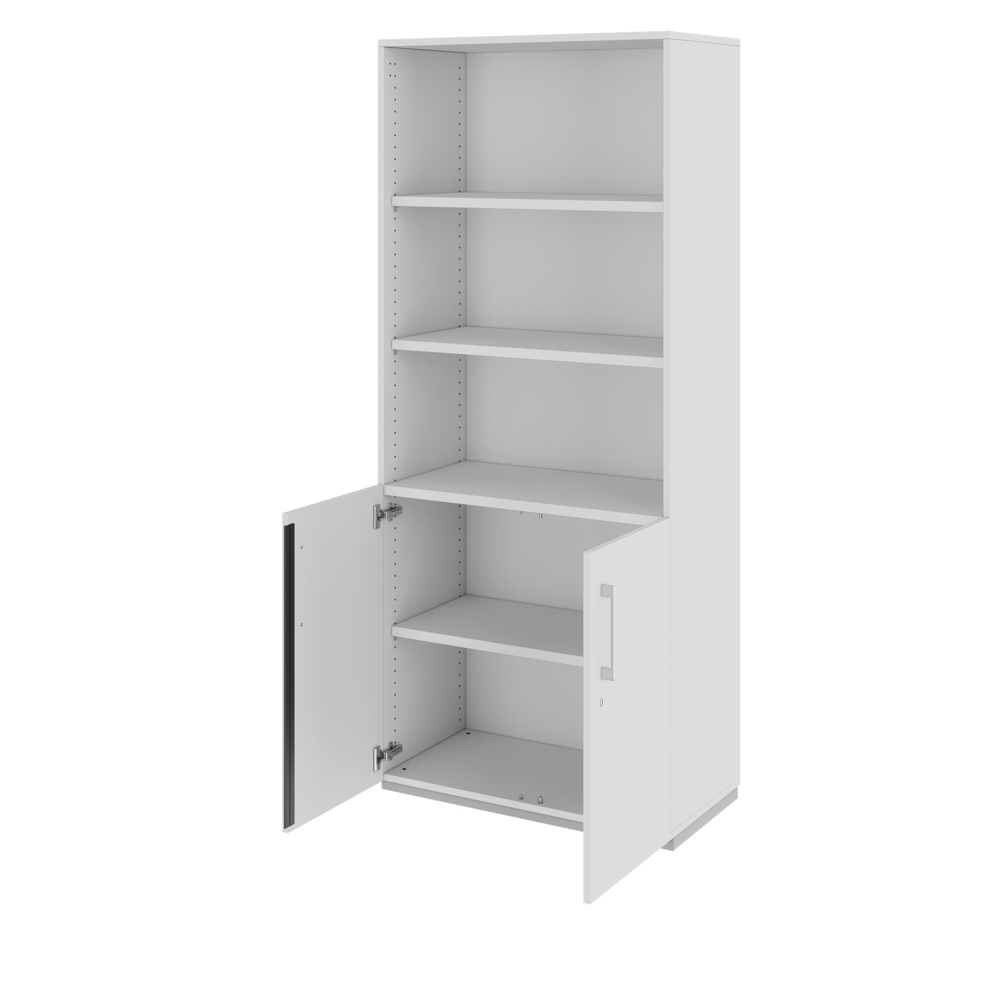 PRO combination cabinet | 5 OH, 800 x 1880 mm, gray - 4 Main Image