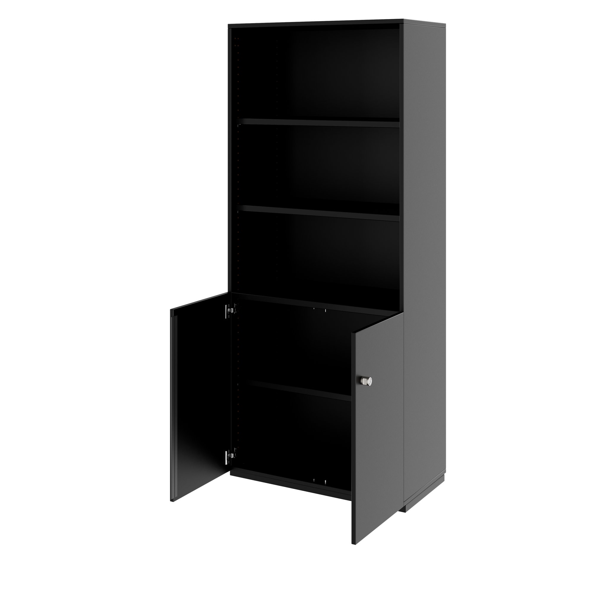 PRO combination cabinet | 5 OH, 800 x 1880 mm, black - 4 Main Image