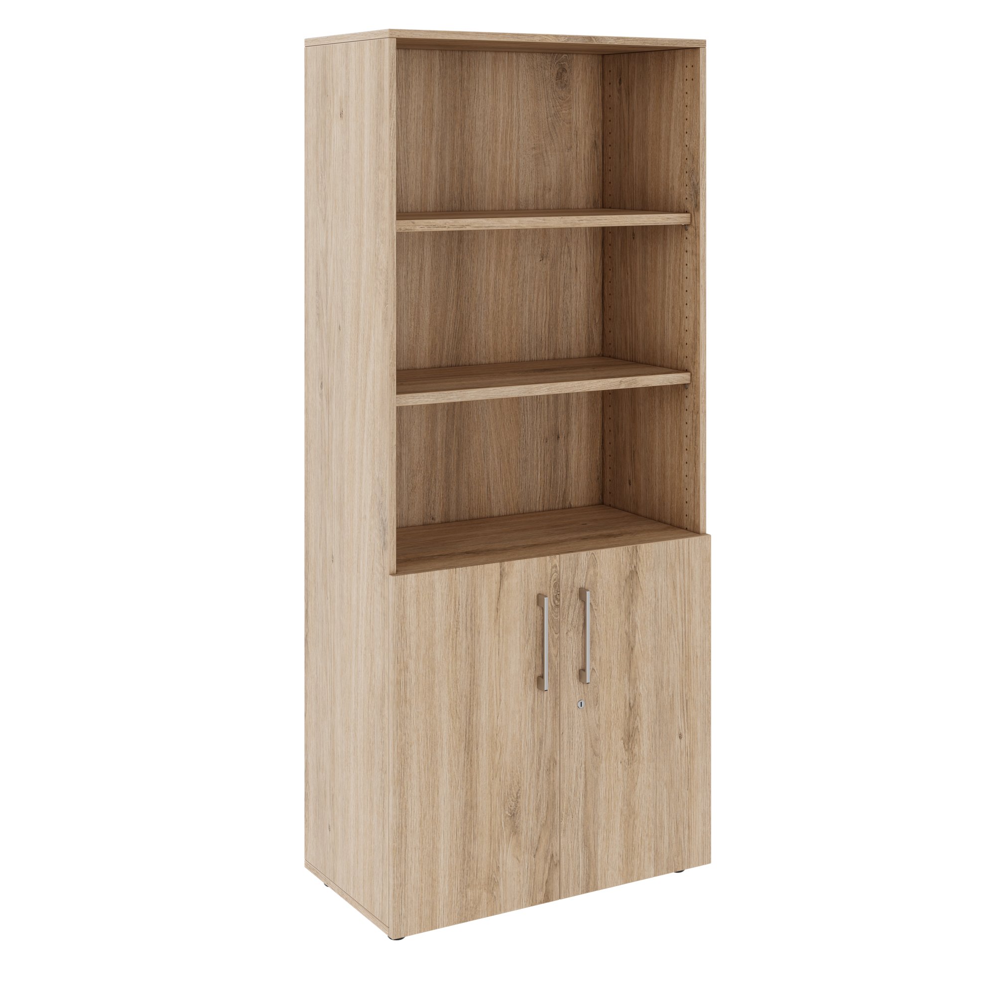 PRO combination cabinet | 5 OH, 800 x 1880 mm, natural oak - 1 Main Image