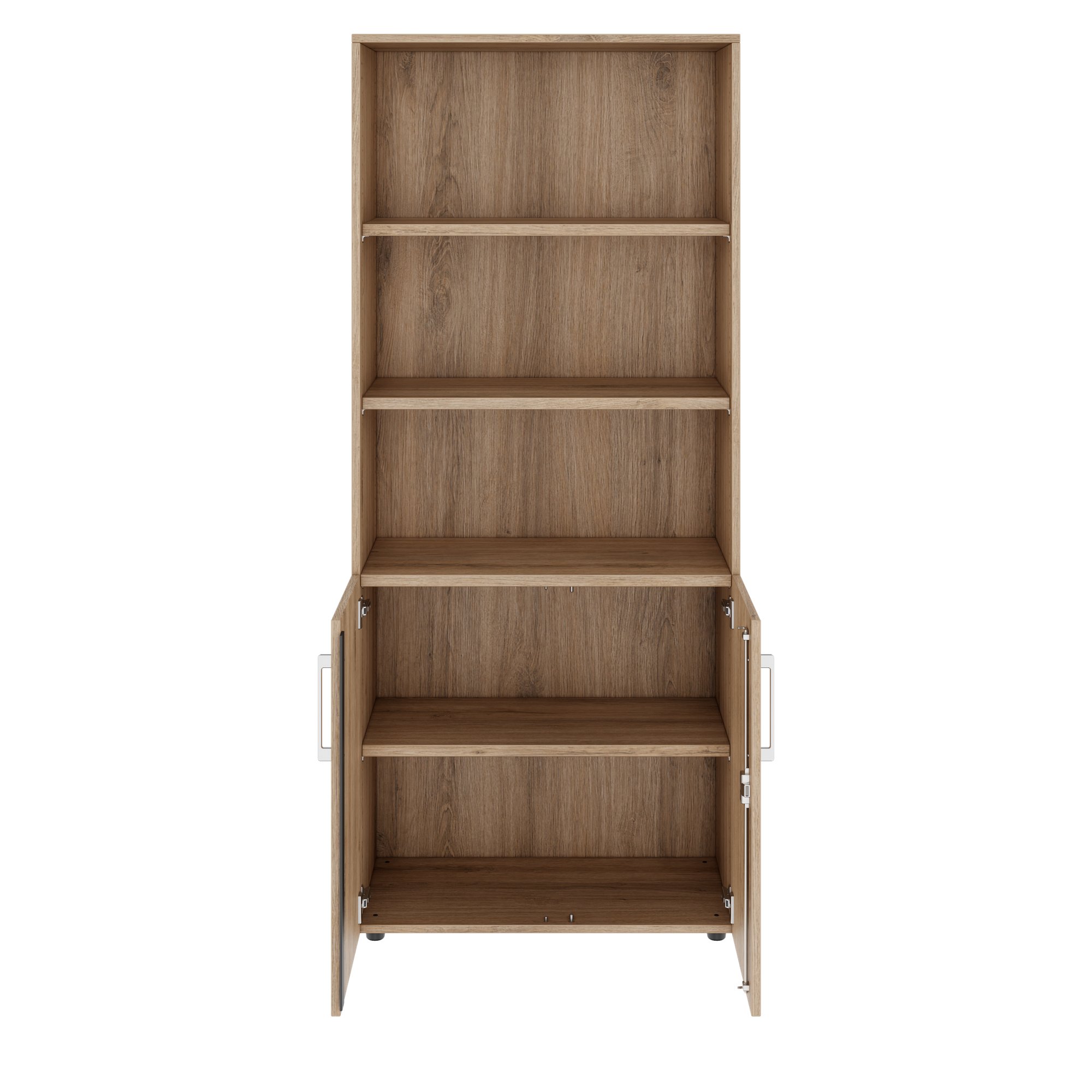 PRO combination cabinet | 5 OH, 800 x 1880 mm, natural oak - 3 Main Image