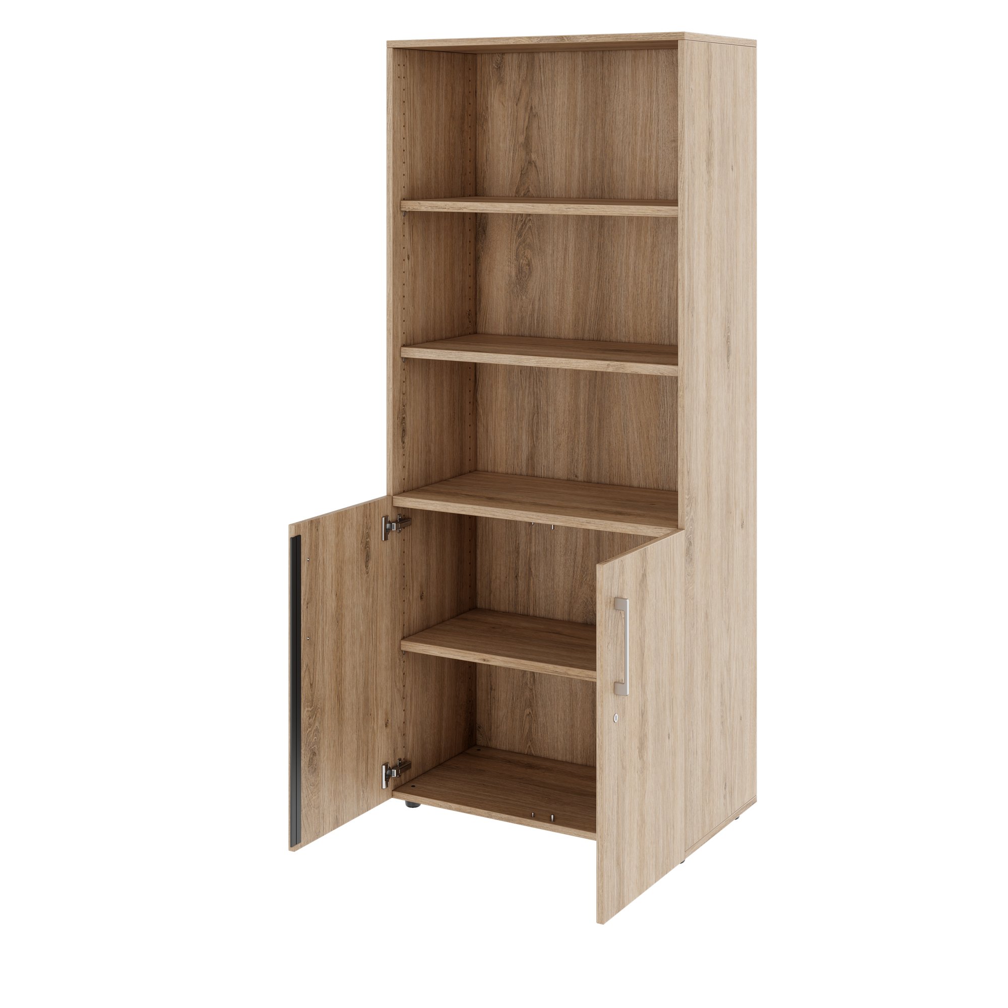 PRO combination cabinet | 5 OH, 800 x 1880 mm, natural oak - 4 Main Image