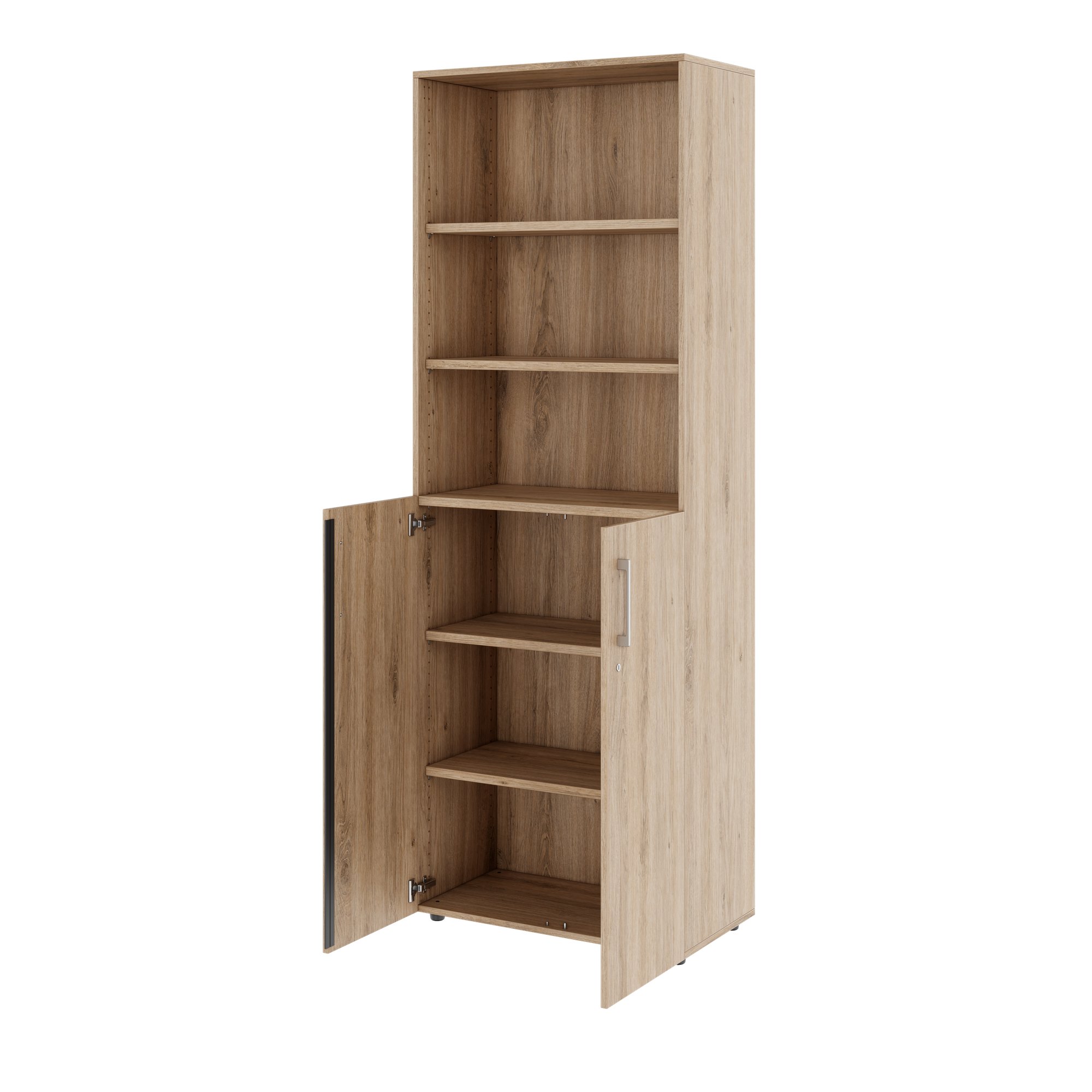 PRO combination cabinet | 6 OH, 800 x 2250 mm, natural oak - 4 Main Image