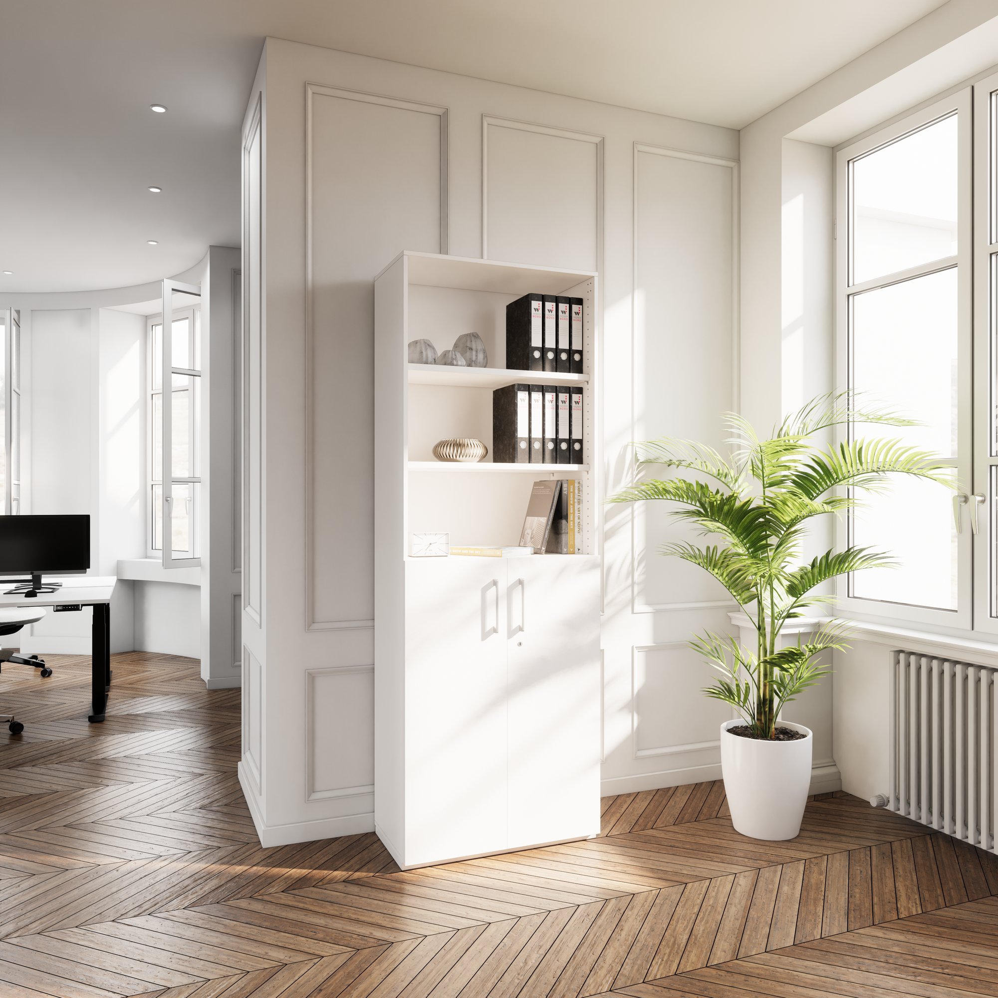PRO combination cabinet | 6 OH, 800 x 2250 mm, white - 14 Main Image