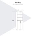 PRO Combina il cabinet | 6 OH, 800 x 2250 mm, grigio - 13 Thumbnail Image