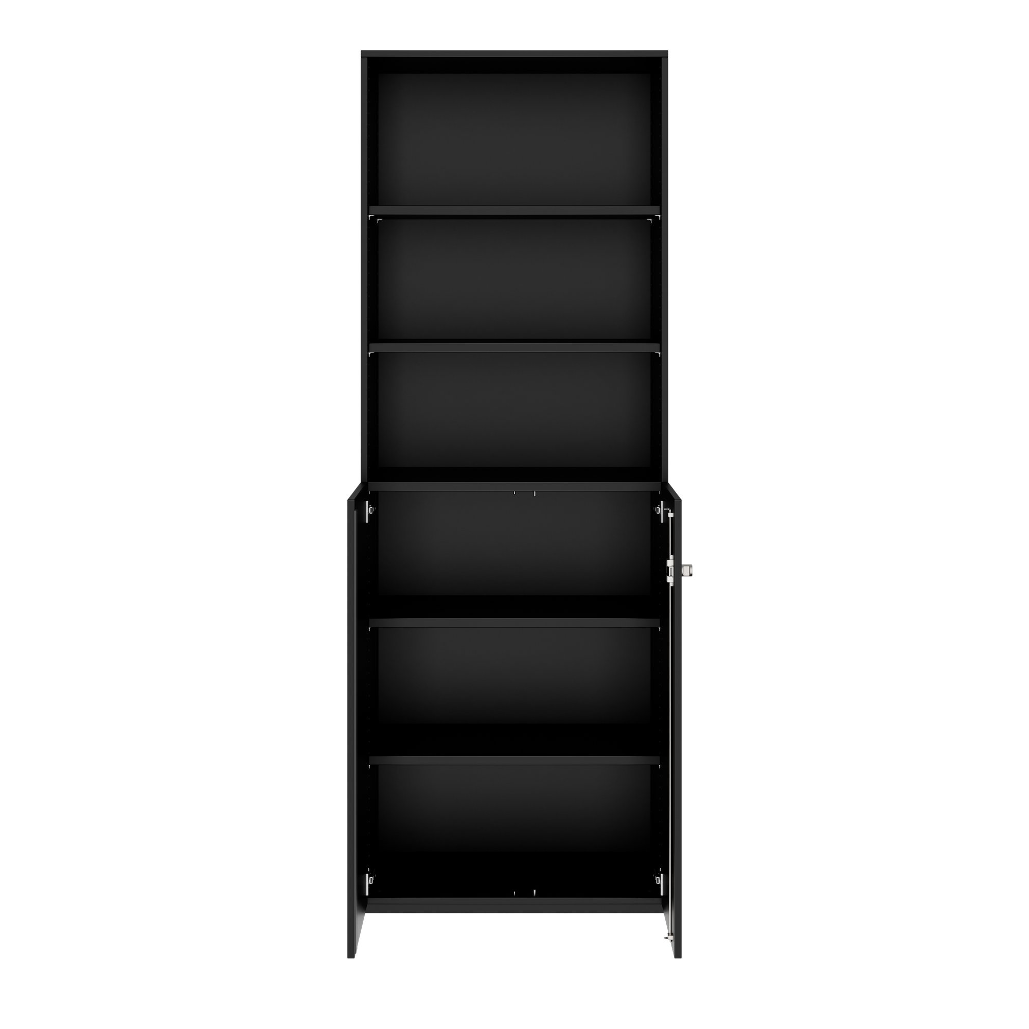 PRO combination cabinet | 6 OH, 800 x 2250 mm, black - 3 Main Image