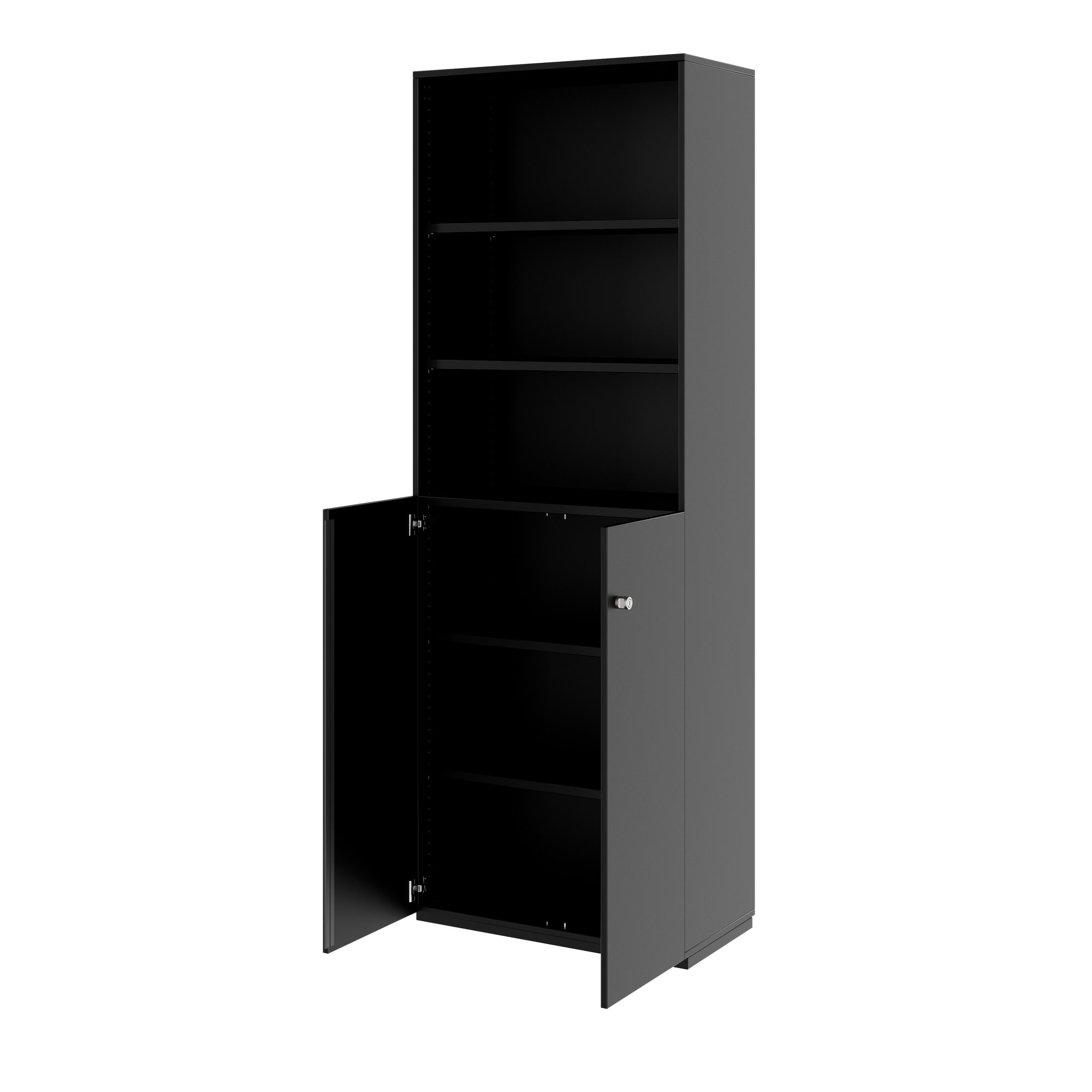 PRO combination cabinet | 6 OH, 800 x 2250 mm, black - 4 Main Image
