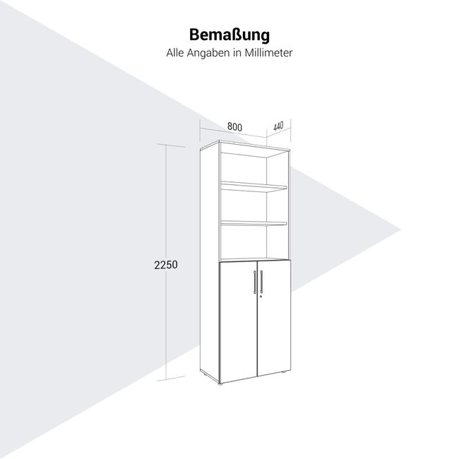PRO Kombischrank | 6 OH, 800 x 2250 mm, Schwarz PRO Kombischrank | 6 OH, 800 x 2250 mm, Schwarz