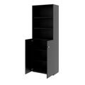 PRO combination cabinet | 6 OH, 800 x 2250 mm, black - 4 Thumbnail Image