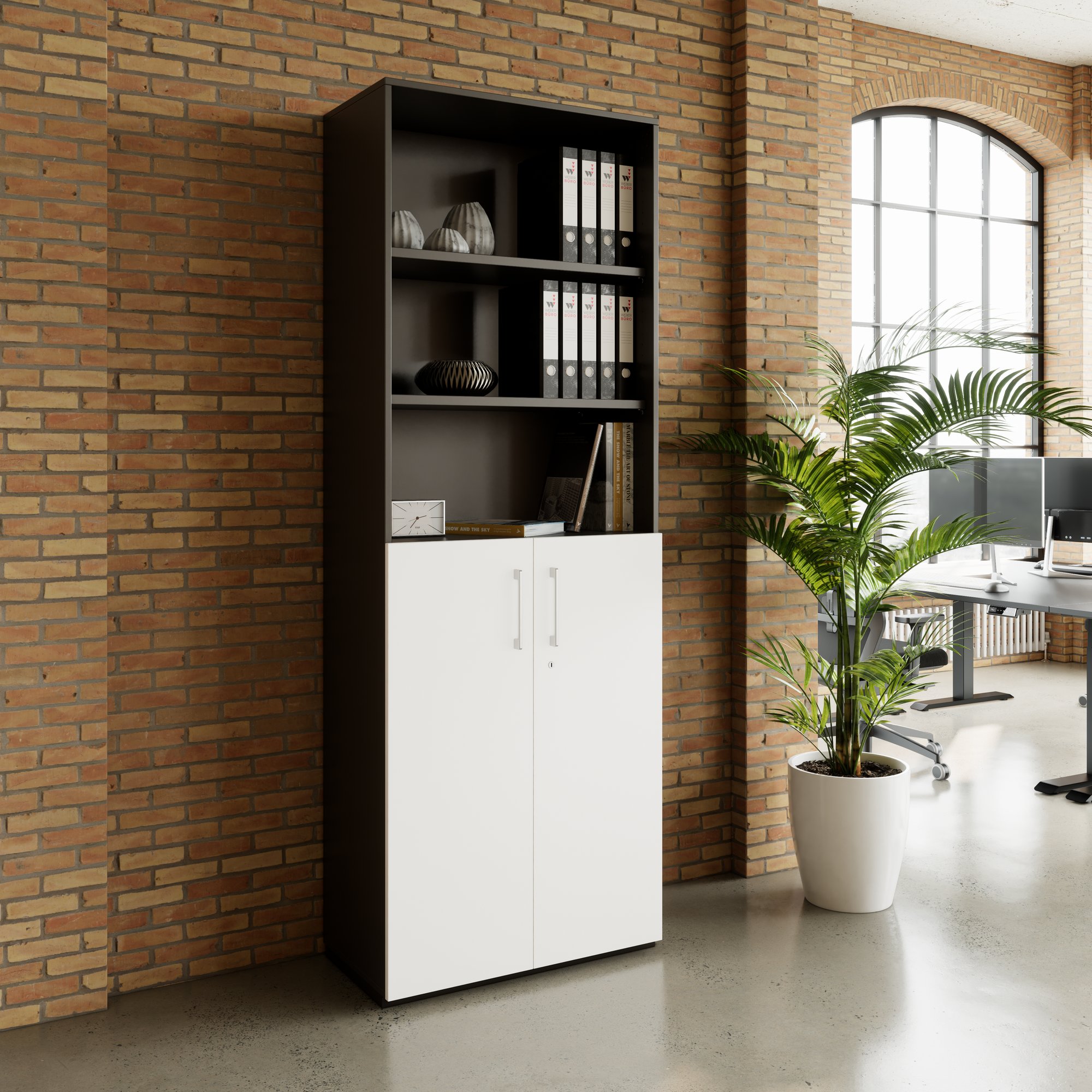 PRO Combine cabinet | 6 Oh, 800 x 2250 mm, graphite / white - 14 Main Image