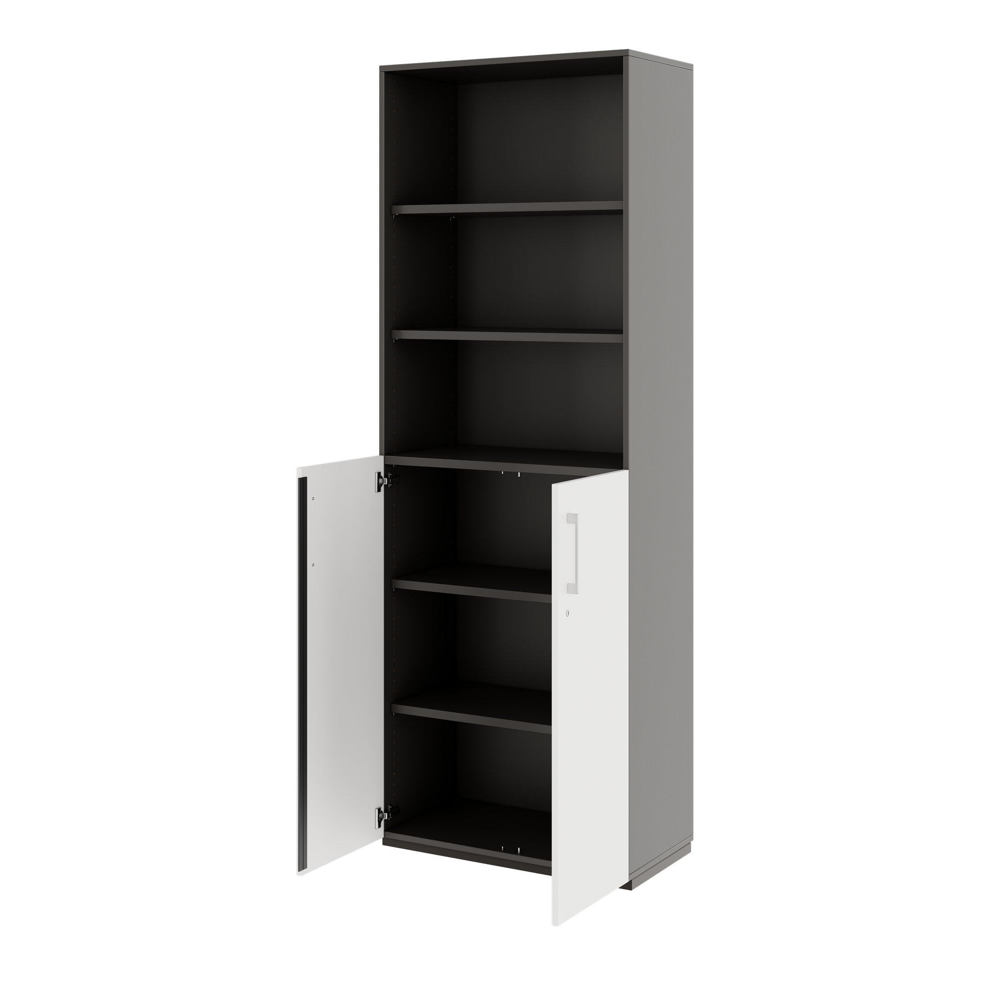 PRO Combine cabinet | 6 Oh, 800 x 2250 mm, graphite / white - 4 Main Image