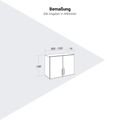 PRO Top Cabinet | 2 oh, 800 - 1200 x 740 mm, Soft -Close, graphite / blanc - 14 Thumbnail Image