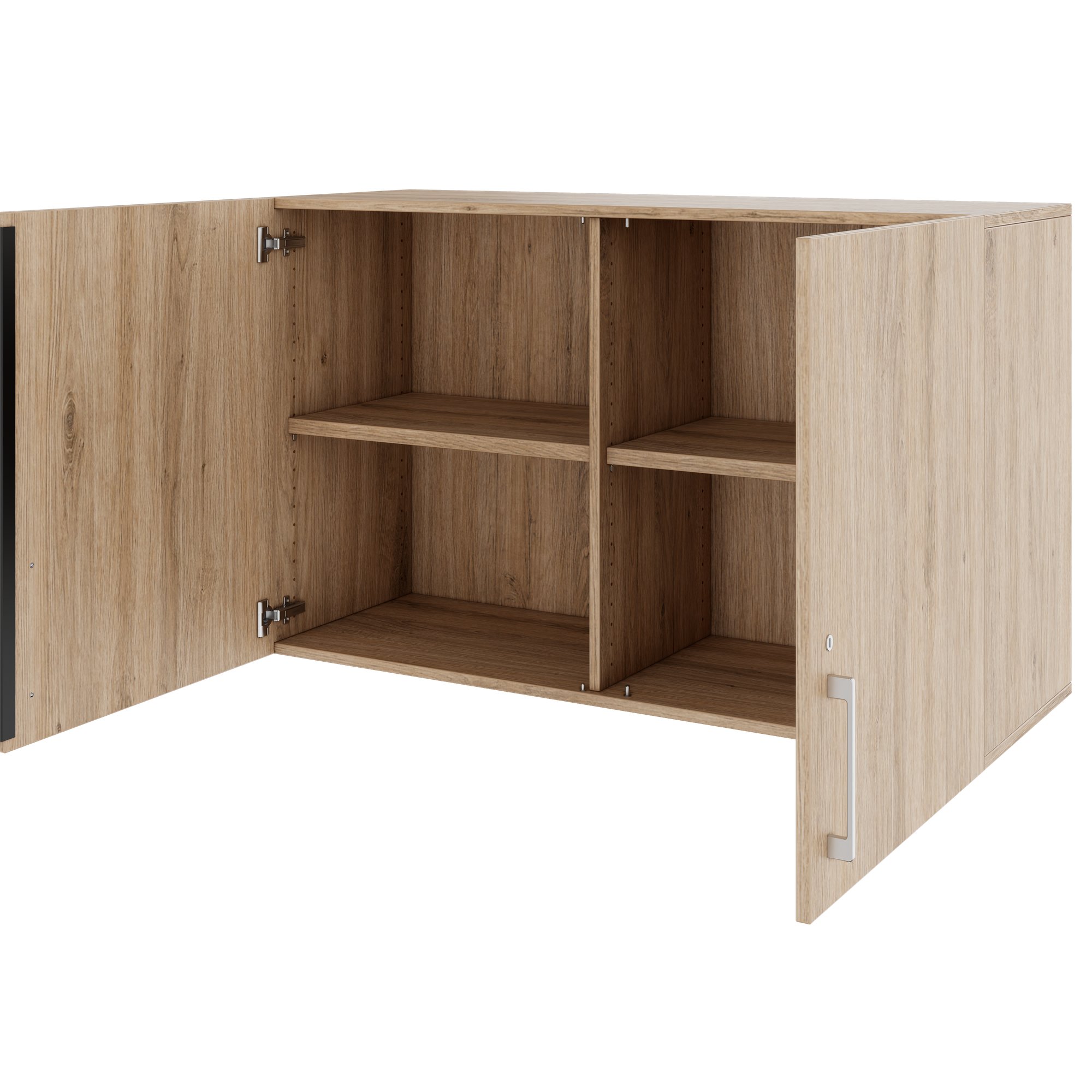 PRO Top Cabinet | 2 oh, 800 - 1200 x 740 mm, en chêne naturel et en chêne naturel - 4 Main Image
