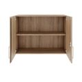 PRO Aufsatzschrank | 2 OH, 800 - 1200 x 740 mm, Soft-Close, Natureiche