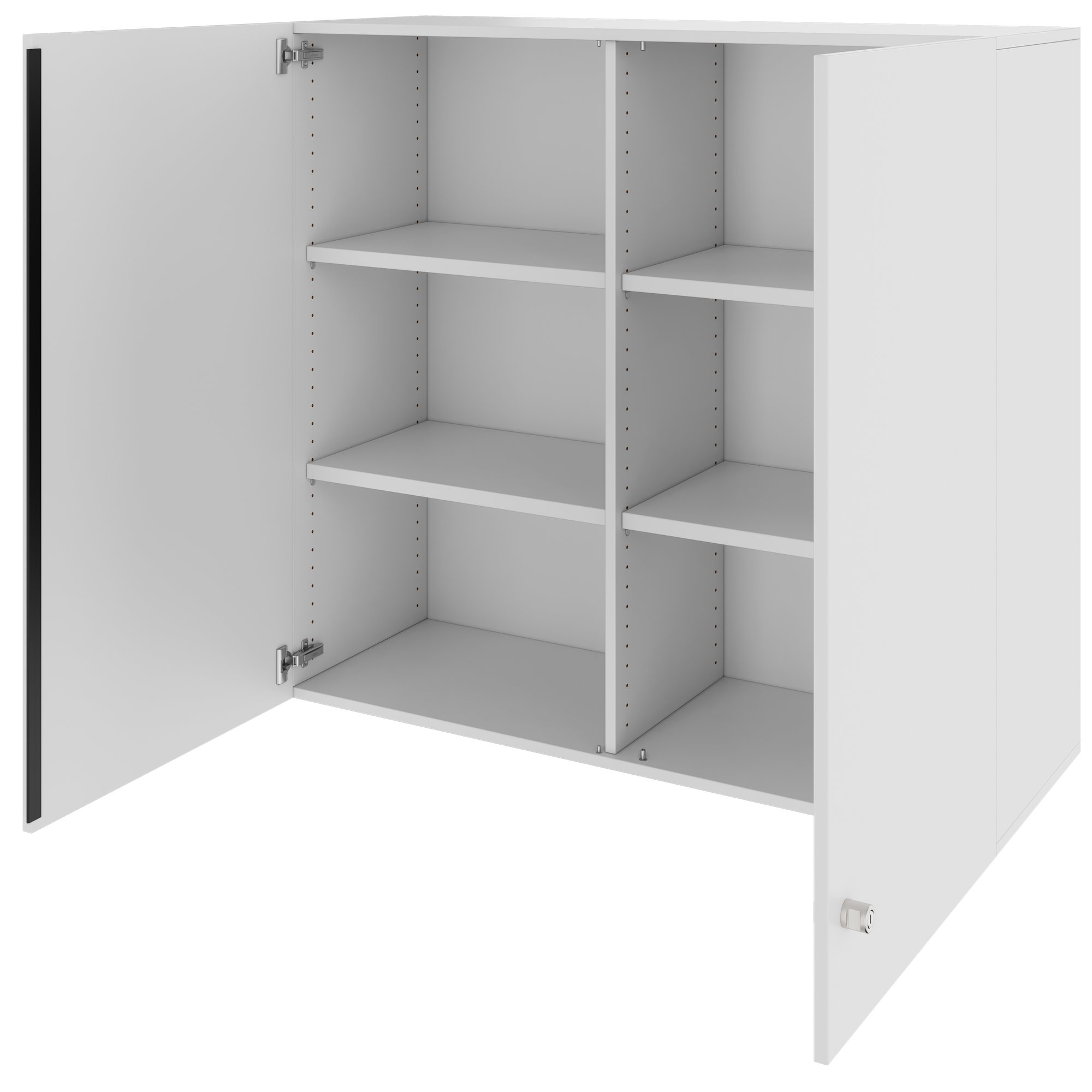 PRO Aufsatzschrank | 3 OH, 800 - 1200 x 1110 mm, Soft-Close, Grau - 4 Main Image