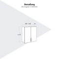 PRO Aufsatzschrank | 3 OH, 800 - 1200 x 1110 mm, Soft-Close, Grau - 14 Thumbnail Image