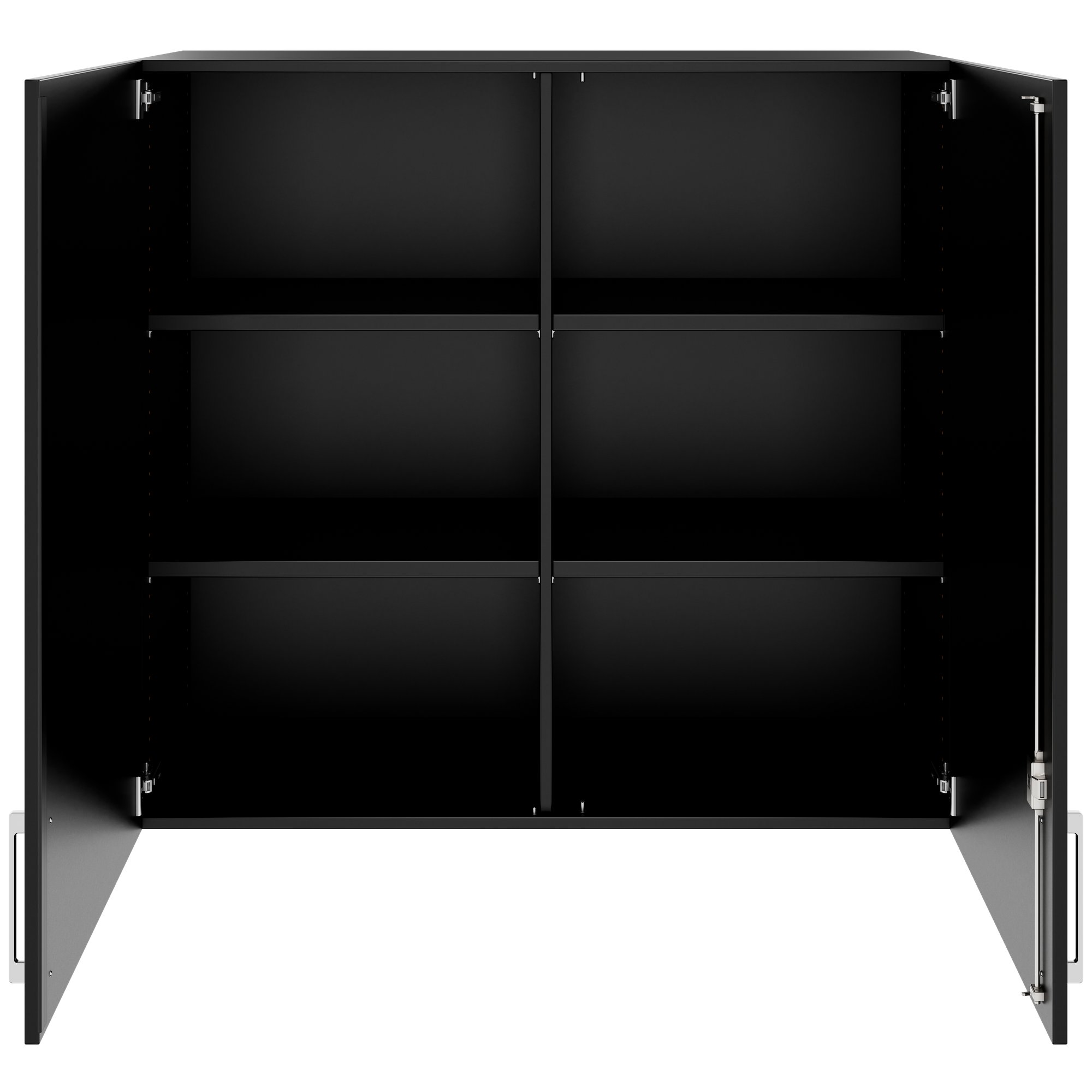 PRO Aufsatzschrank | 3 OH, 800 - 1200 x 1110 mm, Soft-Close, Schwarz - 3 Main Image