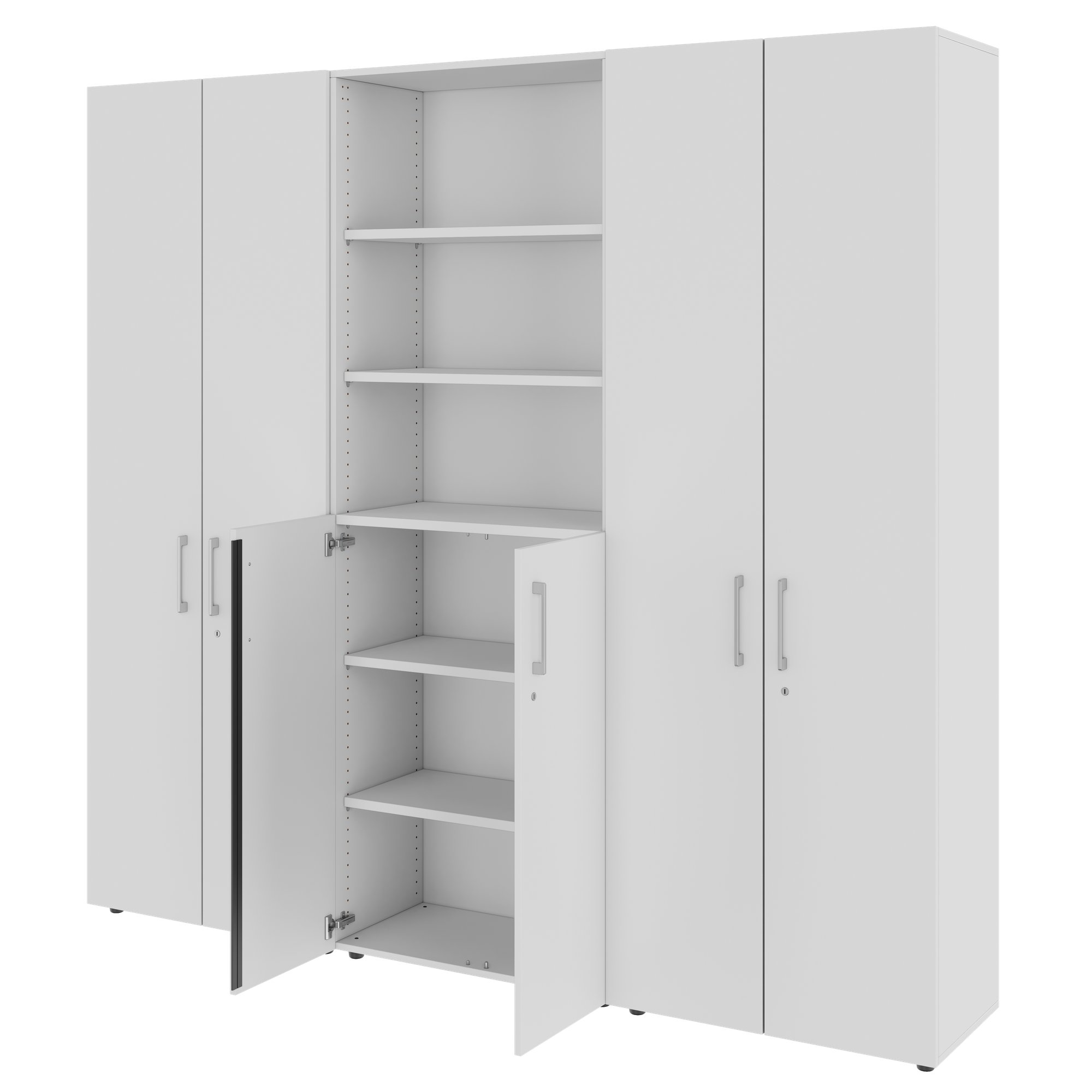 PRO Schrankwand | 6 OH, 2400 x 2250 mm, Grau - 4 Main Image