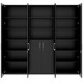 PRO Schrankwand | 6 OH, 2400 x 2250 mm, Schwarz