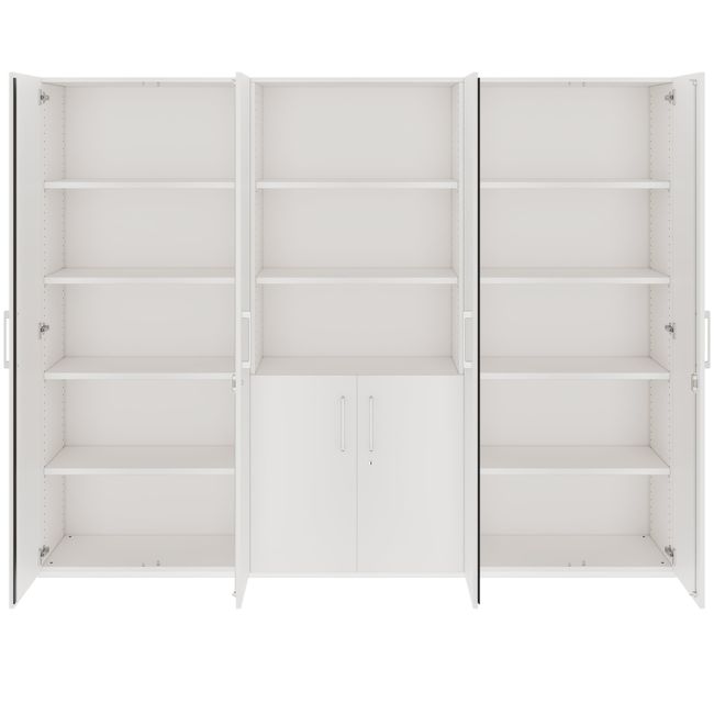 PRO Schrankwand | 5 OH, 2400 x 1880 mm, Weiß