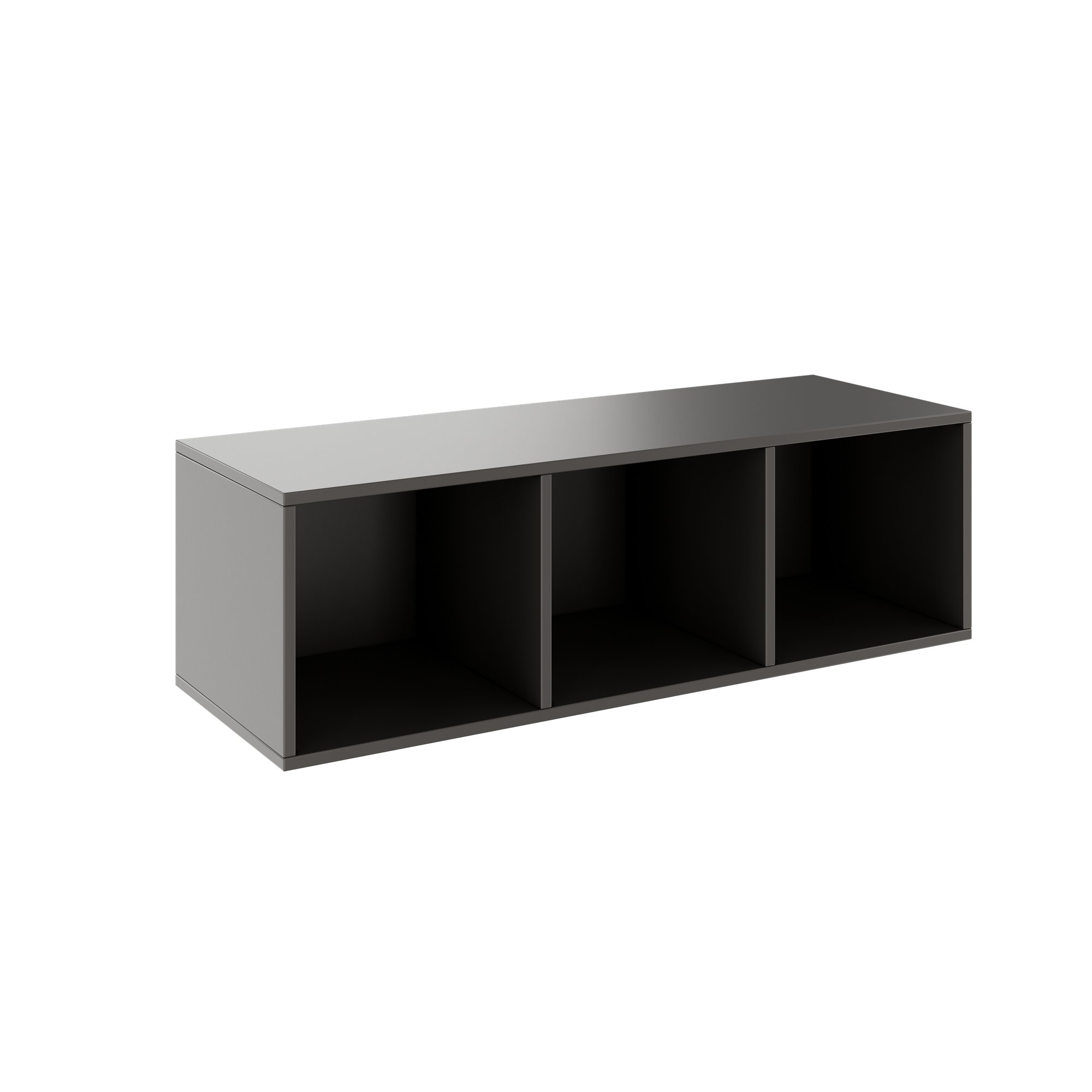 PRO Aufsatzregal | 1 OH, 800 - 1600 x 370 mm, verleimter Korpus, Graphit - 1 Main Image