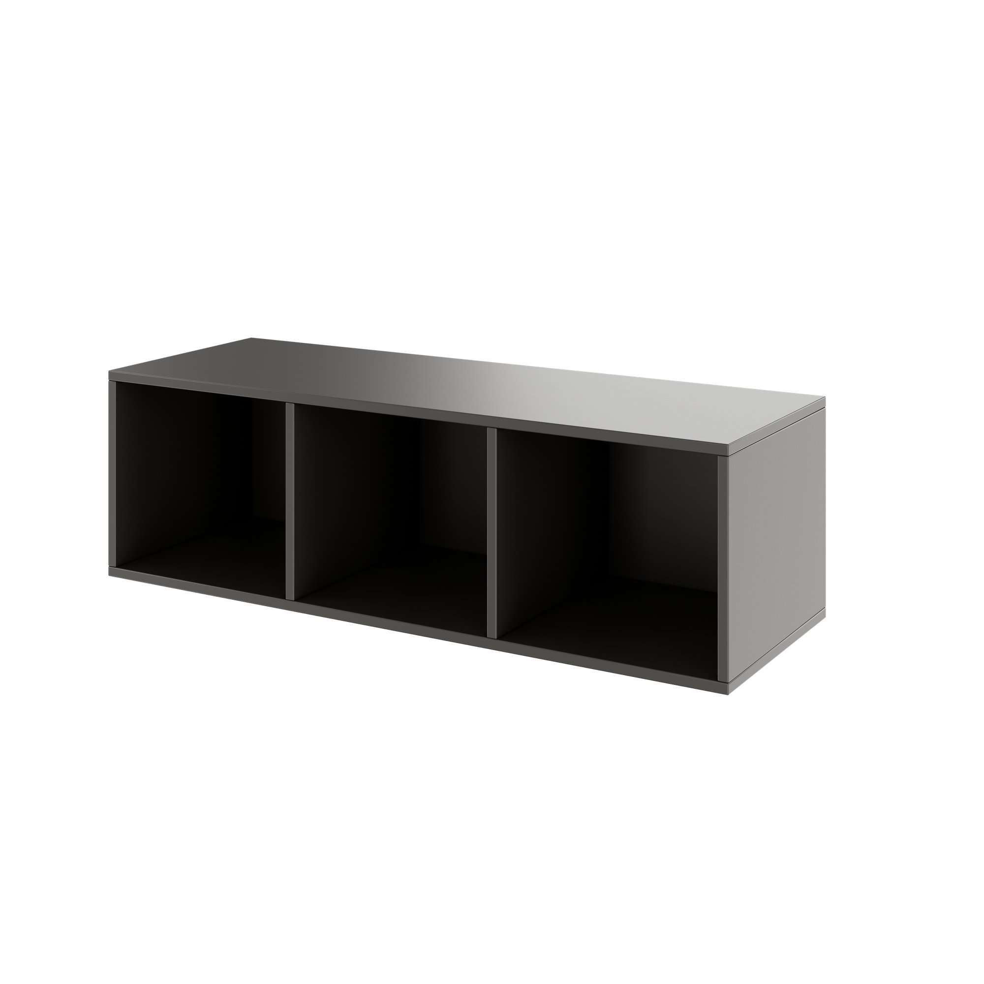 PRO Aufsatzregal | 1 OH, 800 - 1600 x 370 mm, verleimter Korpus, Graphit - 4 Main Image