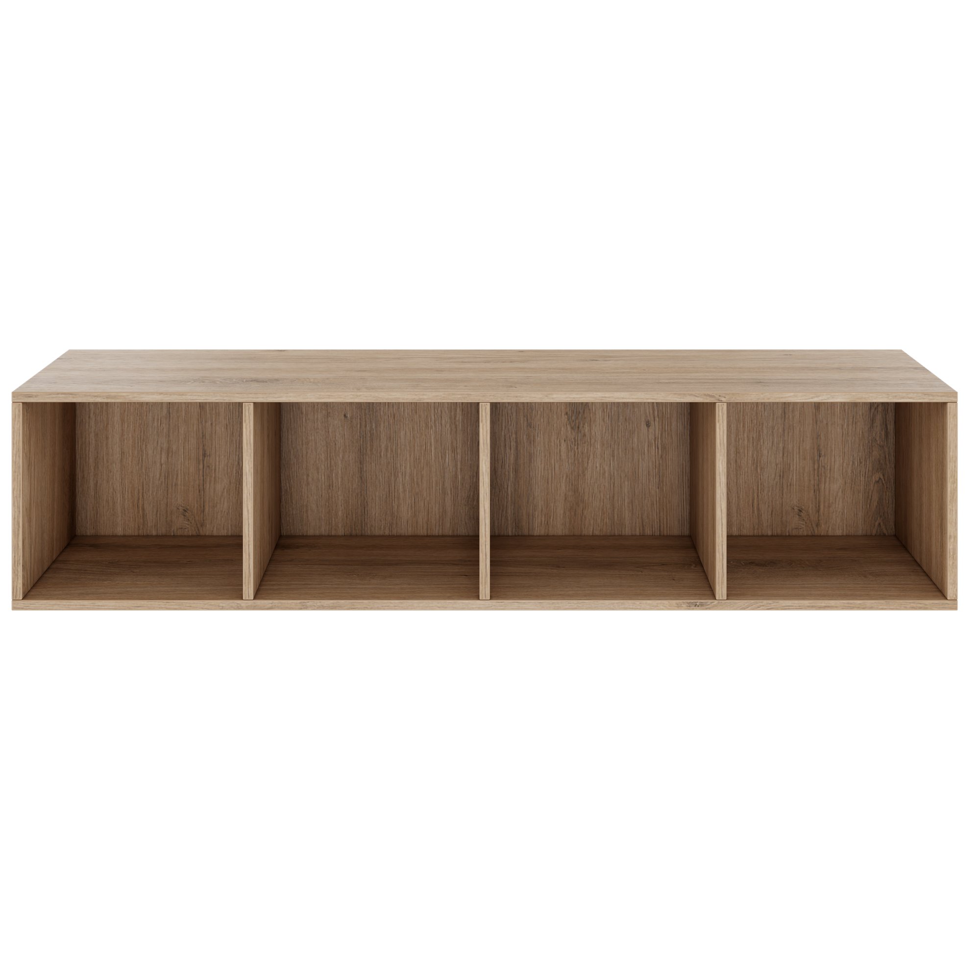 PRO Aufsatzregal | 1 OH, 800 - 1600 x 370 mm, verleimter Korpus, Natureiche - 3 Main Image