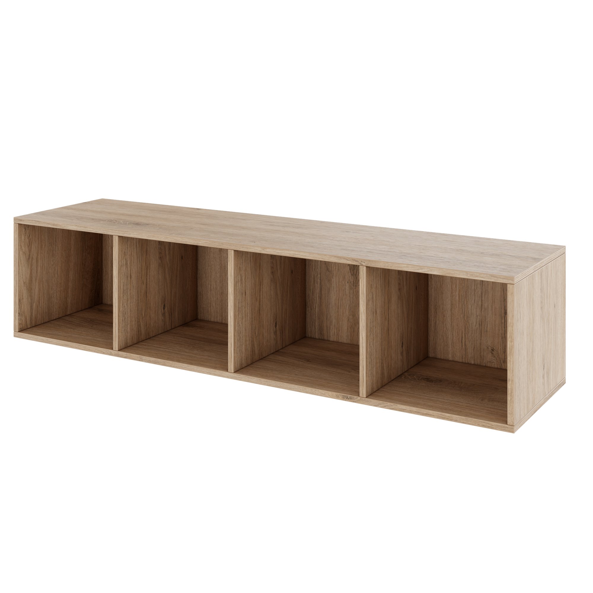 PRO Aufsatzregal | 1 OH, 800 - 1600 x 370 mm, verleimter Korpus, Natureiche - 4 Main Image