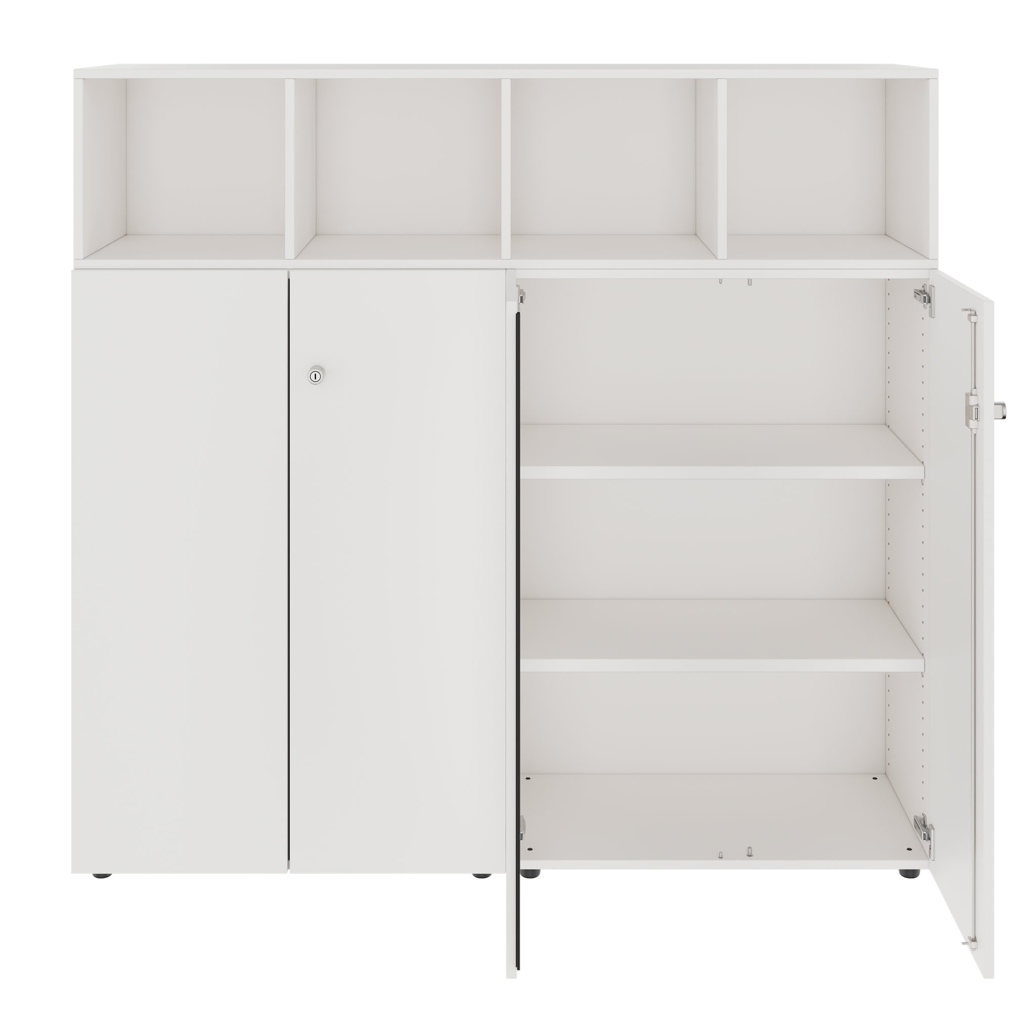 PRO Étagère murale | 4 OH, 1600 x 1510 mm, blanc - 3 Main Image
