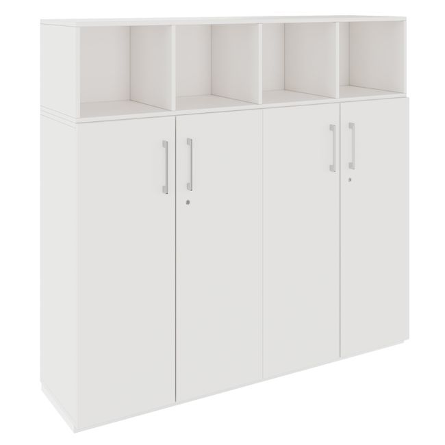PRO Schrankwand | 4 OH, 1600 x 1510 mm, Weiß