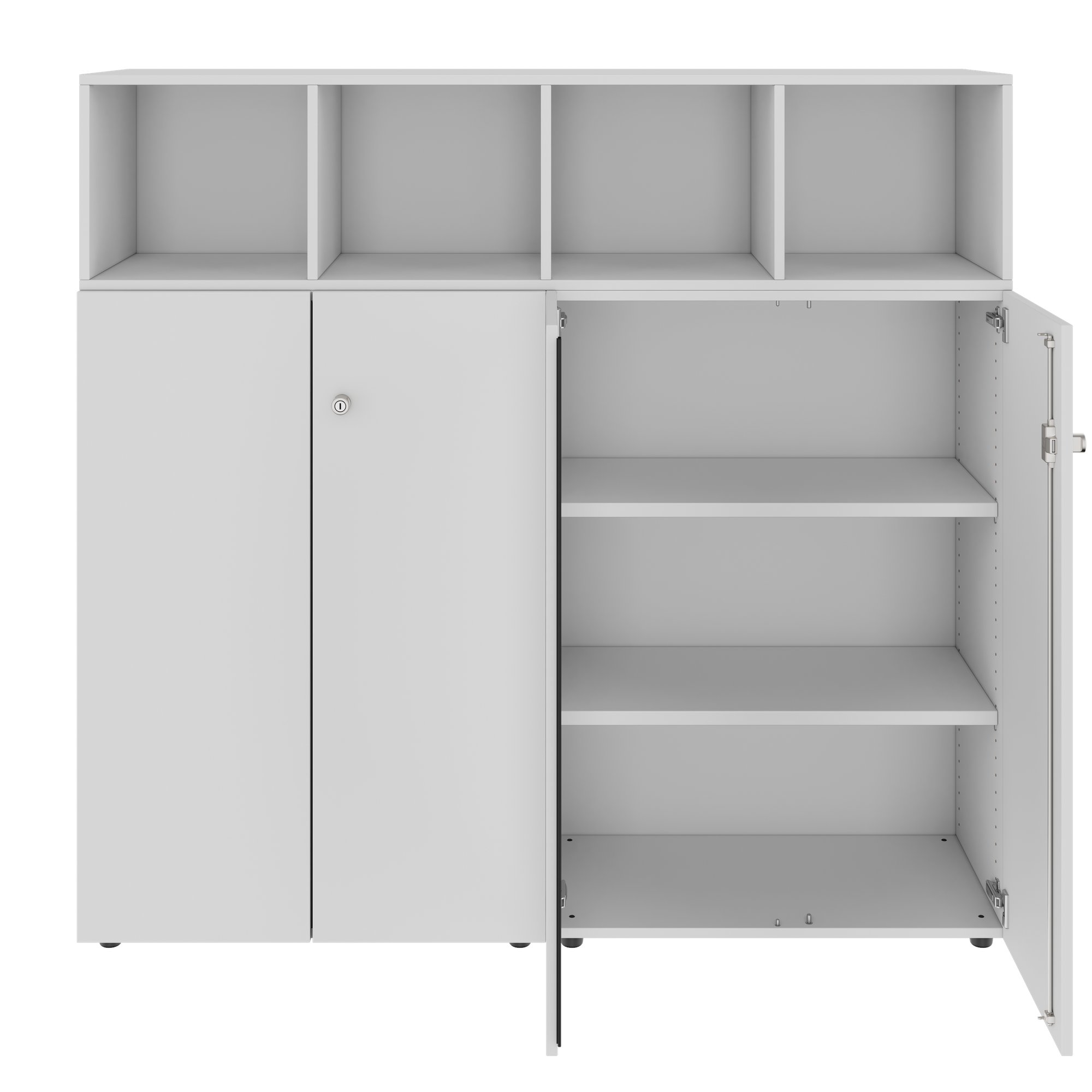 PRO Schrankwand | 4 OH, 1600 x 1510 mm, Grau - 3 Main Image