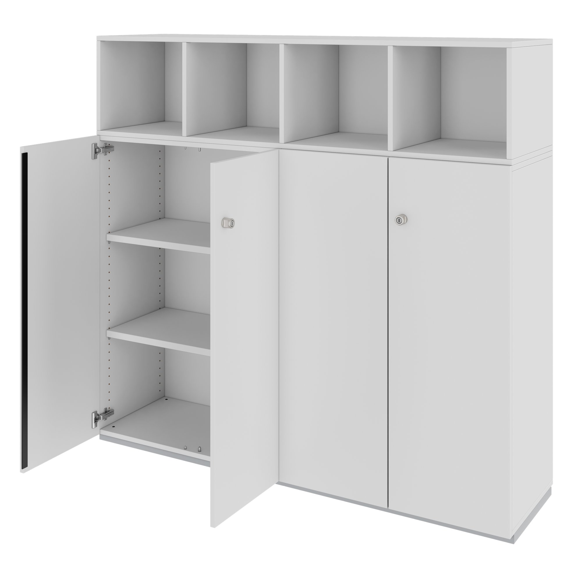 PRO Schrankwand | 4 OH, 1600 x 1510 mm, Grau - 4 Main Image
