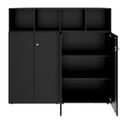 PRO Schrankwand | 4 OH, 1600 x 1510 mm, Schwarz - 3 Thumbnail Image