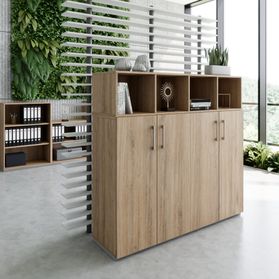 PRO Schrankwand | 4 OH, 1600 x 1510 mm, Natureiche