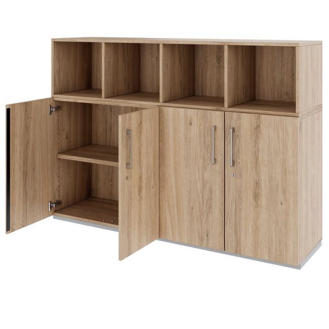 PRO Schrankwand | 3 OH, 1600 x 1140 mm, Natureiche