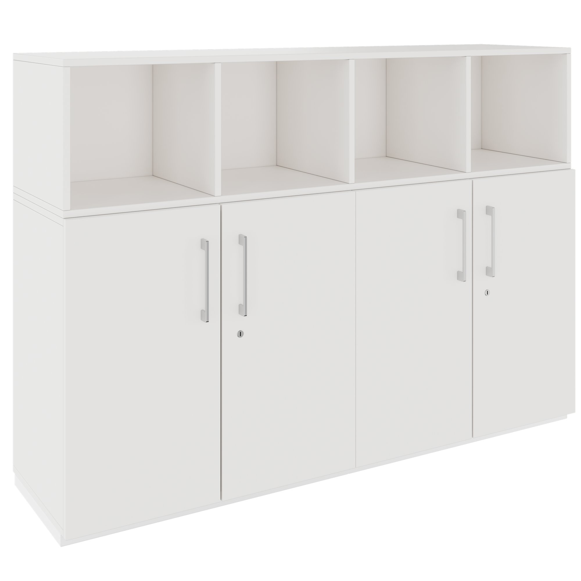 PRO Schrankwand | 3 OH, 1600 x 1140 mm, Weiss - 1 Main Image
