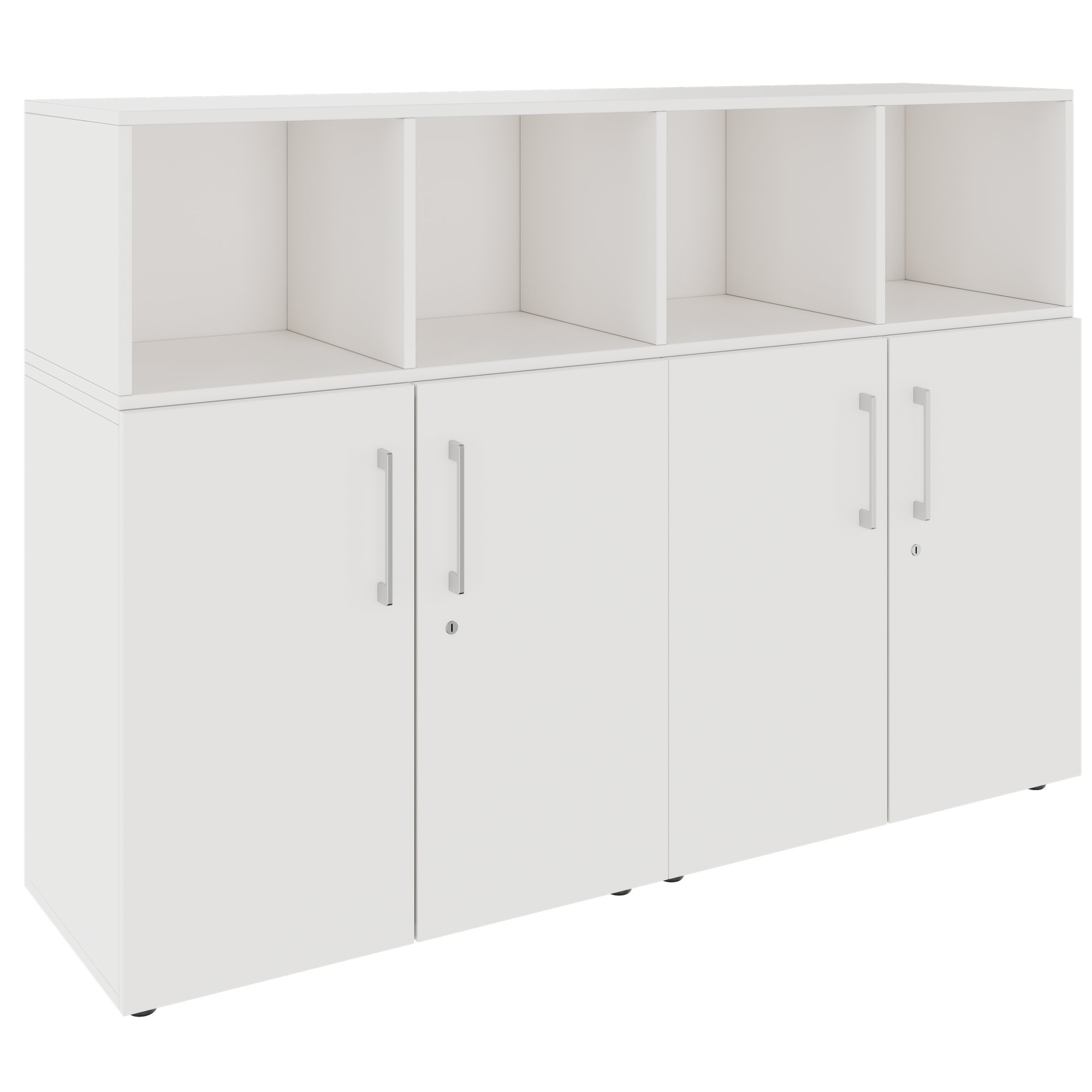 PRO Schrankwand | 3 OH, 1600 x 1140 mm, Weiss - 1 Main Image