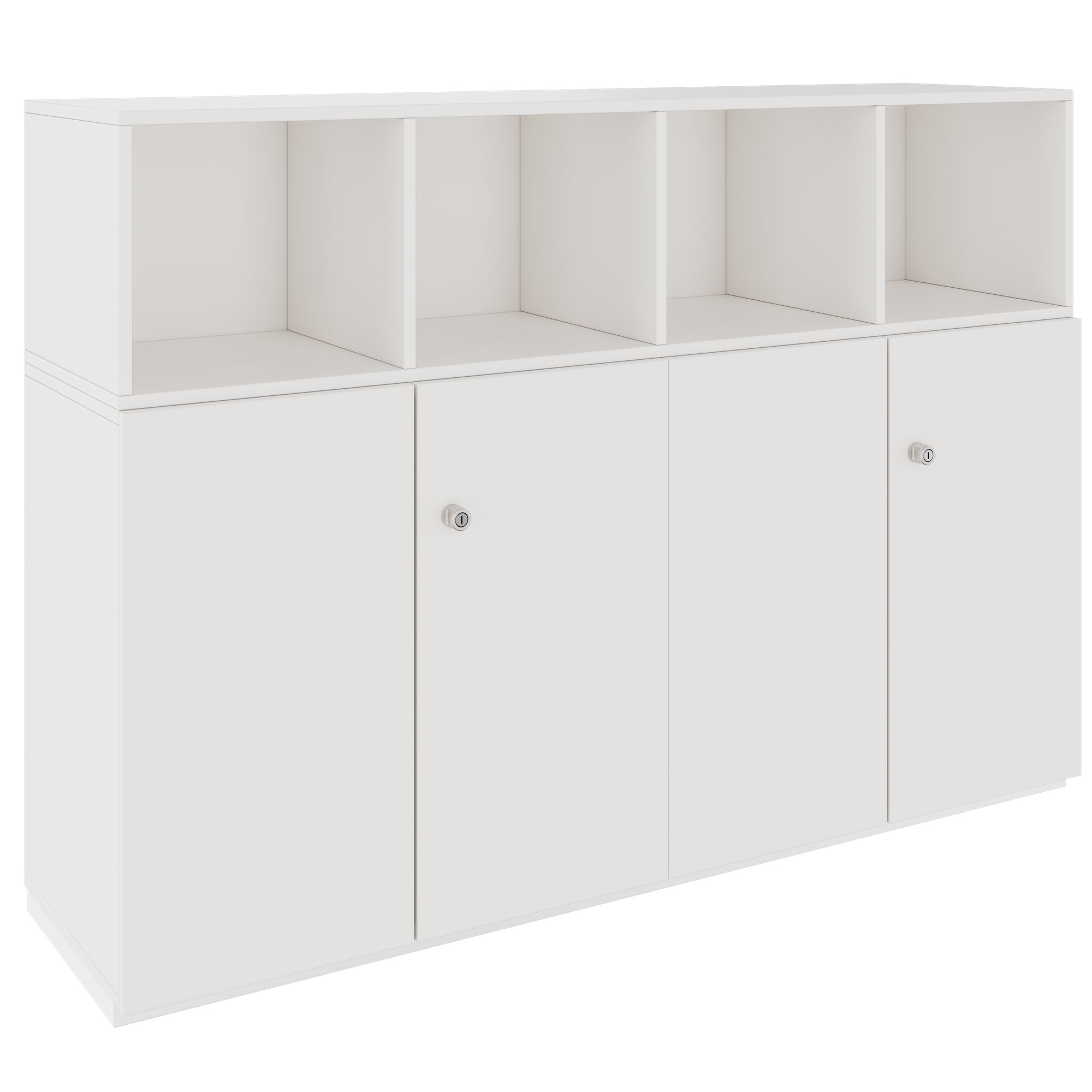 PRO Schrankwand | 3 OH, 1600 x 1140 mm, Weiss - 1 Main Image