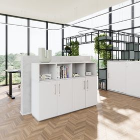 PRO Schrankwand | 3 OH, 1600 x 1140 mm, Grau