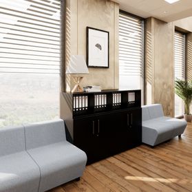 PRO Schrankwand | 3 OH, 1600 x 1140 mm, Schwarz