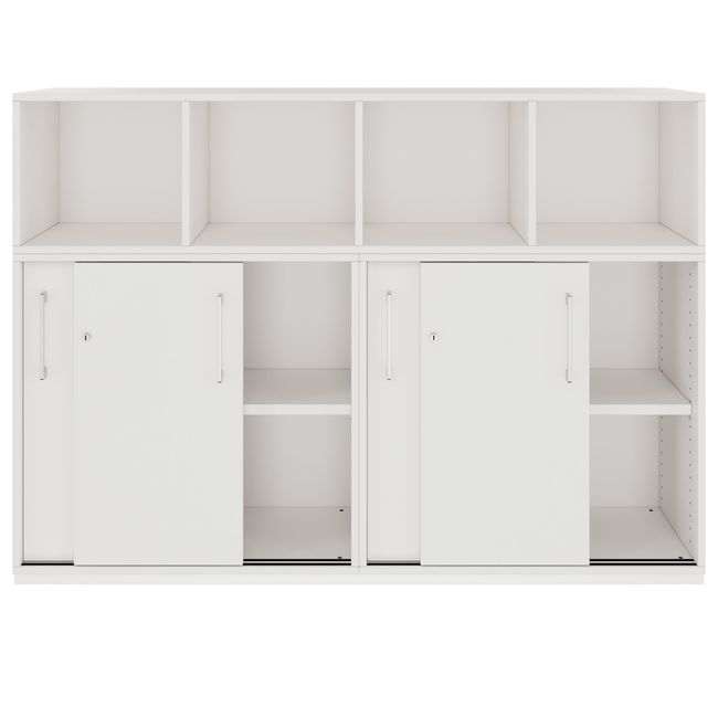 PRO Schrankwand | 3 OH, 1600 x 1140 mm, Weiß